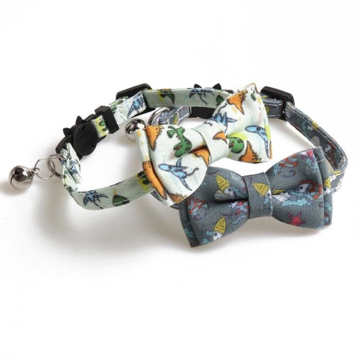 Animal de estimação ajustável Cat Collar Breakaway com laço bonito e Bell para a vaquinha e os alguns cachorrinhos