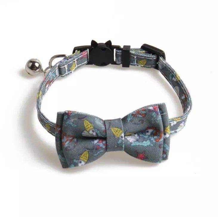 Animal de estimação ajustável Cat Collar Breakaway com laço bonito e Bell para a vaquinha e os alguns cachorrinhos