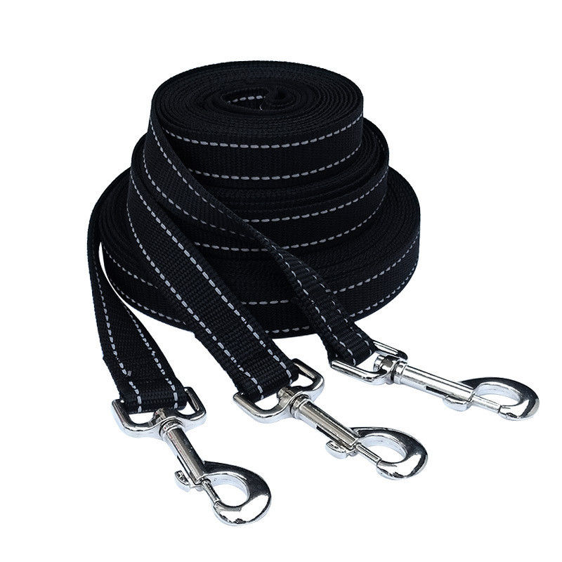Macios acolchoados seguram a trela de nylon reflexiva do cão com para os cães de passeio de formação da ligação