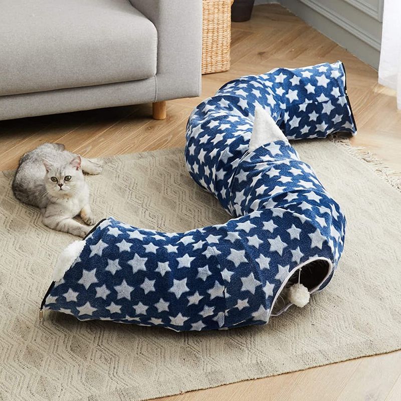 Bola central de Cat Tunnel With Bed With Mat Dog Collapsible With Fun do divertimento para o cachorrinho dos gatinhos do animal de estimação