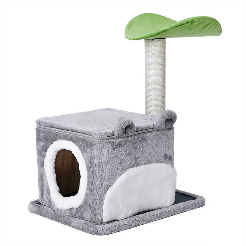 Nível de luxe de Cat Climbing Frame Tree Multi da segurança com a caverna que risca o tamanho 61*41*132cm dos cargos M