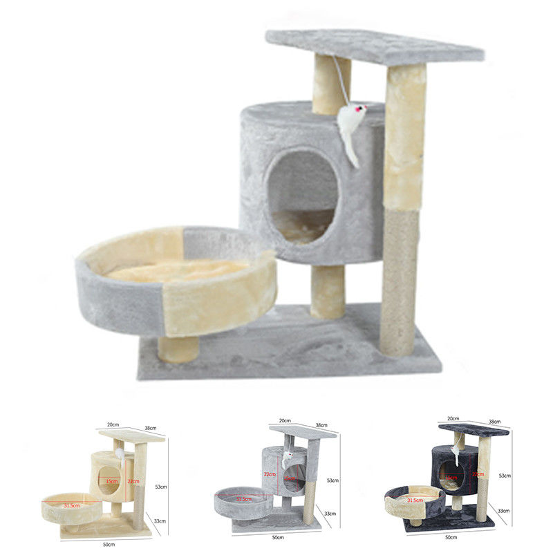 Multi condomínio nivelado Cat Climber Tower Sisal Large de madeira Cat Scratching Post