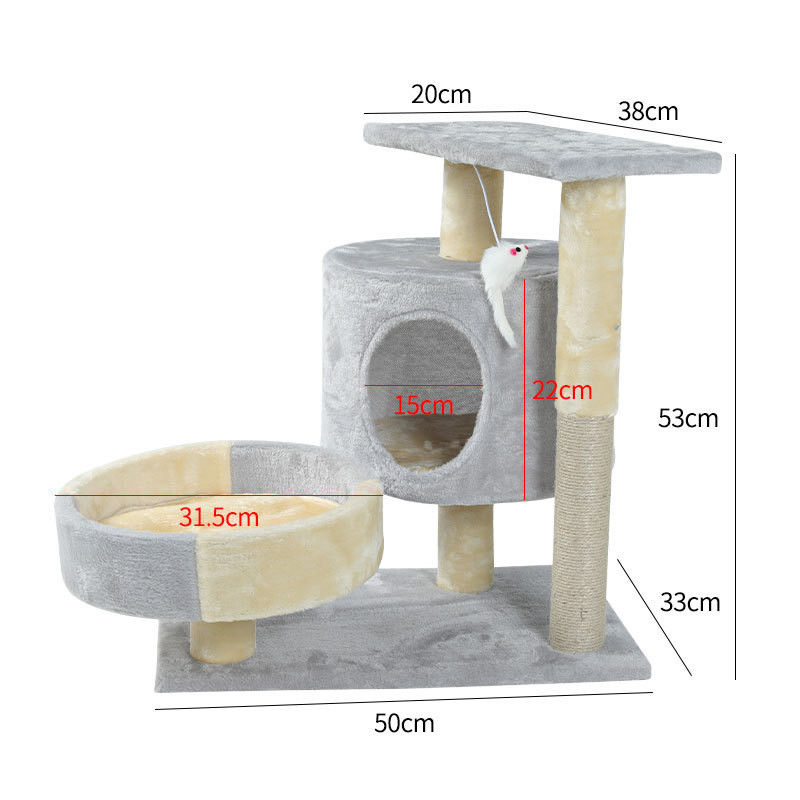 Multi condomínio nivelado Cat Climber Tower Sisal Large de madeira Cat Scratching Post