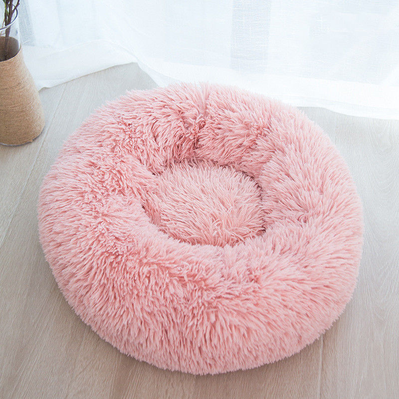 O animal de estimação morno de alta qualidade do luxuoso coloca gatos que macios ultra macios luxuosos de Cuddler da filhós os cães aninham a cama de acalmação do cão da pele do falso