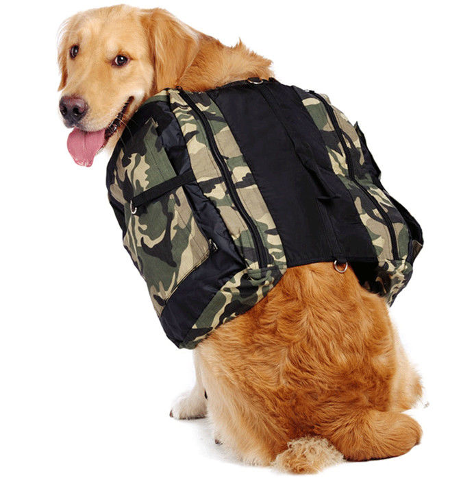 Trouxa ajustável do cão de caça do saco do chicote de fios da trouxa do auto do cão da camuflagem para o grande cão