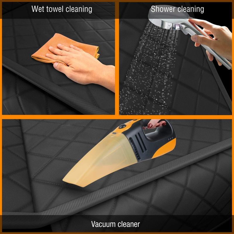 Tampa de banco traseiro montada veículo Mat Black Waterproof do cão 137*147cm