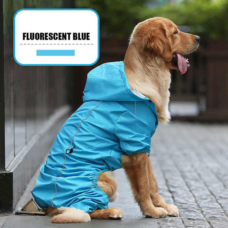Terno reflexivo respirável morno da chuva do cão da capa de chuva S-XXL do cão amarelo do inverno