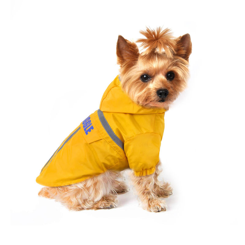 Revestimentos luminosos originais da chuva da capa de chuva reflexiva exterior do animal de estimação com o saco do armazenamento para cães