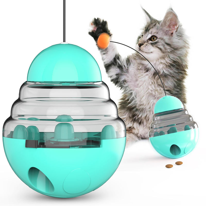2 em 1 bola interativa de Shaped Pet Treat da secadora de roupa de Cat Slow Feeder Ball Detachable