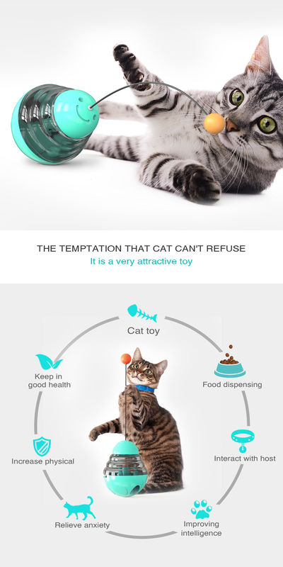 2 em 1 bola interativa de Shaped Pet Treat da secadora de roupa de Cat Slow Feeder Ball Detachable