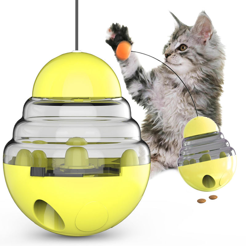 2 em 1 bola interativa de Shaped Pet Treat da secadora de roupa de Cat Slow Feeder Ball Detachable