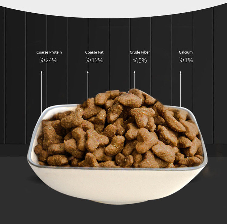 Alimentos para animais de estimação secos Cat Treats Pvc Bag Bulk Cat Food seca da cor natural