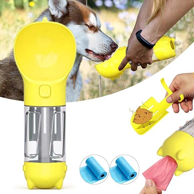 Suporte bebendo do saco do desperdício da garrafa 300ML do cão portátil