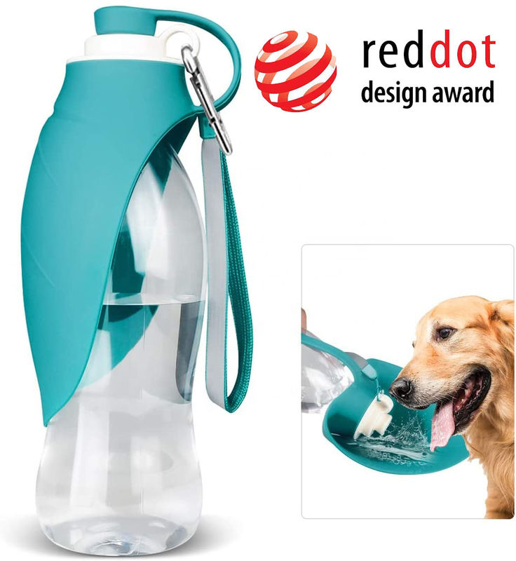 Forma de folha amigável de Eco da garrafa de água dobrável do cão do silicone