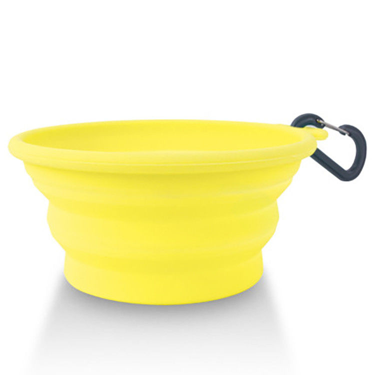bacia dobrável da água do cão do silicone de 365ml 685ml para atividades exteriores