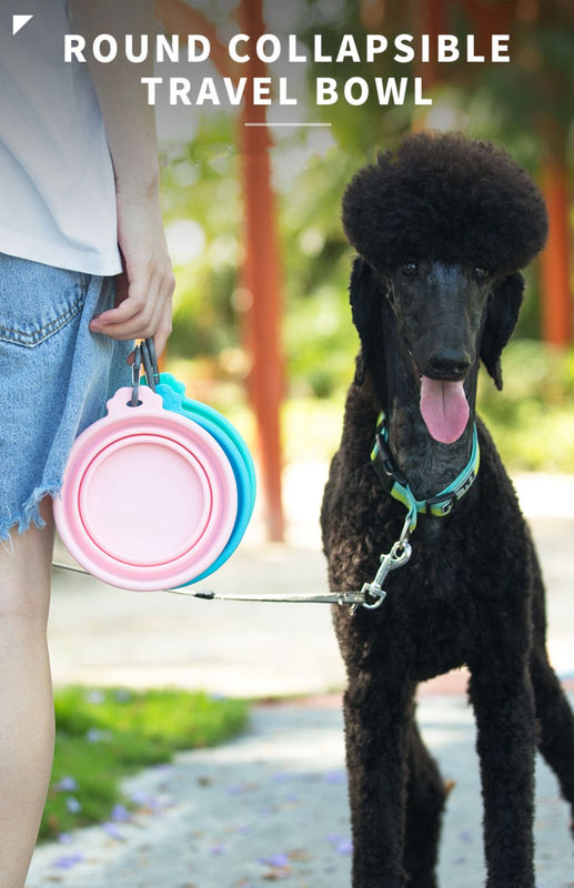 Bacia exterior da água do curso do silicone para a bacia de Cat Dog Food And Water dos cães