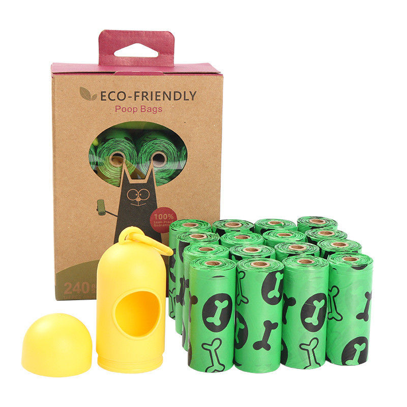 O tombadilho biodegradável do cão 100 ensaca 16 Rolls BSCI com os sacos avaliados do tombadilho do cão da terra do distribuidor