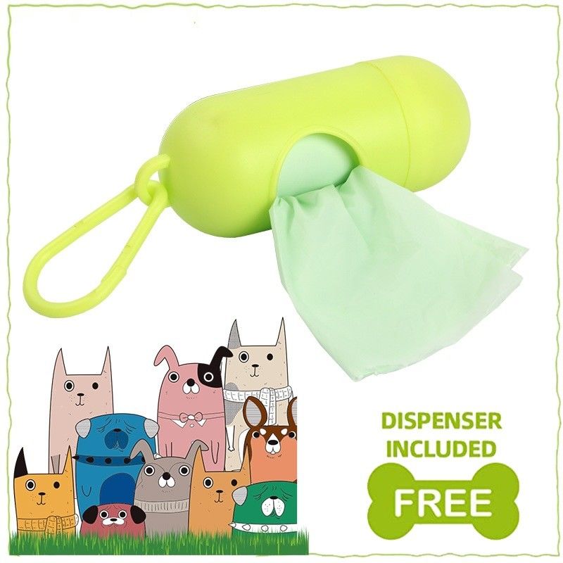 O desperdício biodegradável do cão da prova do escape ensaca com o Dispeners para o cachorrinho
