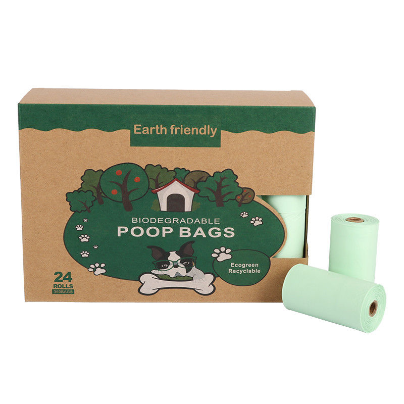 24 tombadilhos biodegradáveis do cão do amido de milho de Rolls ensacam 15 mícrons