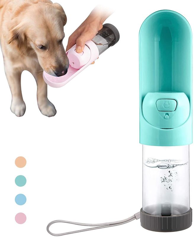 Garrafa de água portátil dobrável do cão de estimação para o passeio exterior
