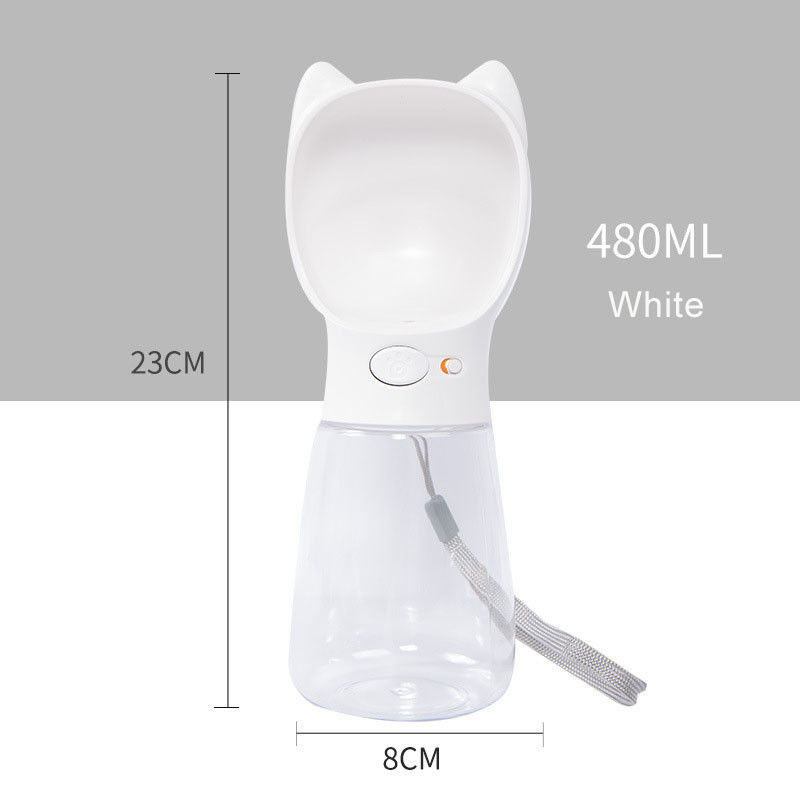 Garrafa de água portátil do animal de estimação de um curso de 480 Ml para o buldogue dos cães
