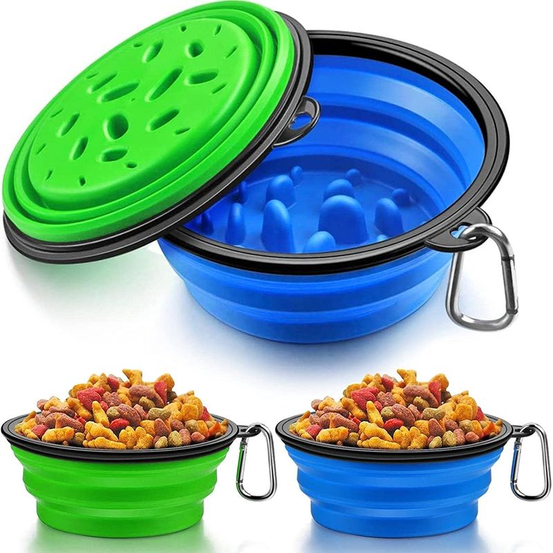 Lento coma a bacia que do alimento para cães a alimentação lenta interativa Bloat bacias do cão de parada para o divertimento