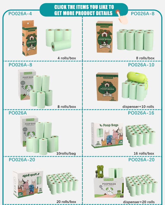 Cat Dog Poop Bag Dispenser 100% biodegradável
