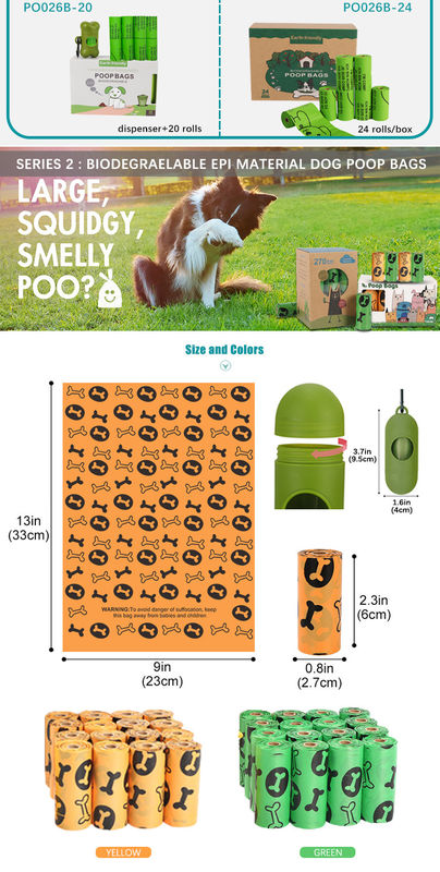 Cat Dog Poop Bag Dispenser 100% biodegradável