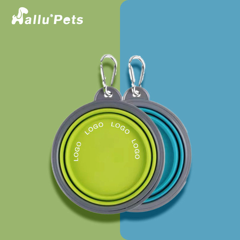 Produto comestível dobrável da bacia do animal de estimação do silicone dobrável para a alimentação do cão