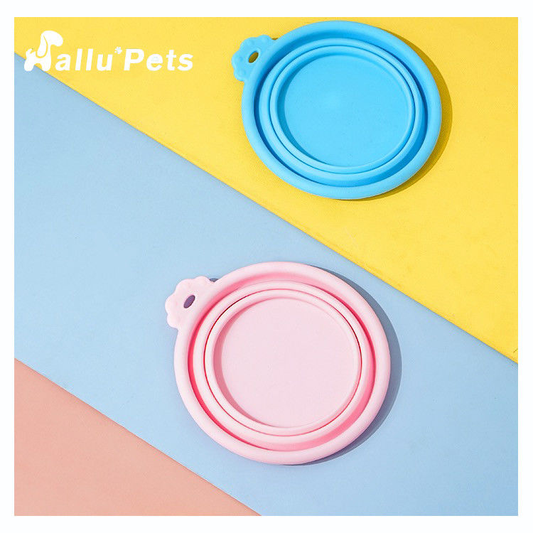 Produto comestível dobrável da bacia do animal de estimação do silicone dobrável para a alimentação do cão