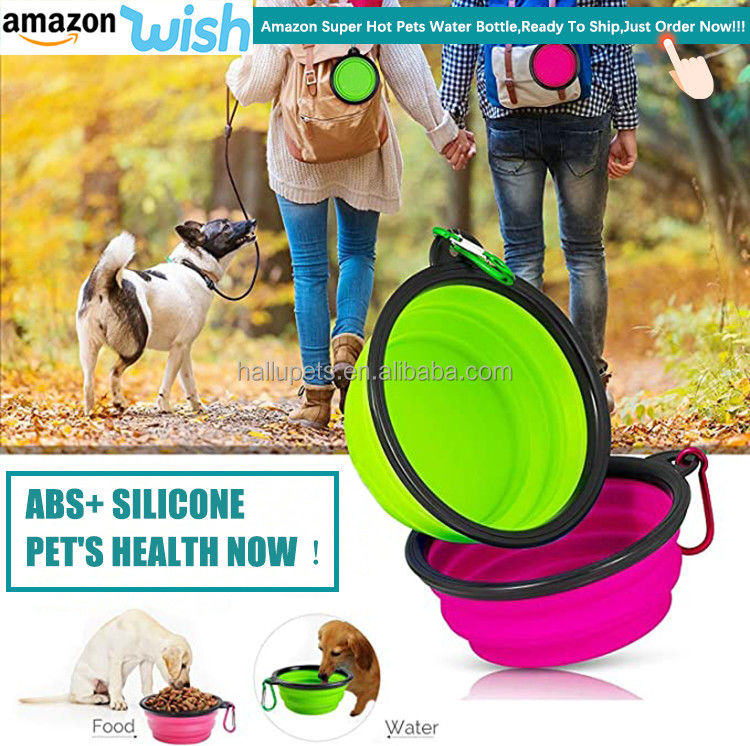 Produto comestível dobrável da bacia do animal de estimação do silicone dobrável para a alimentação do cão