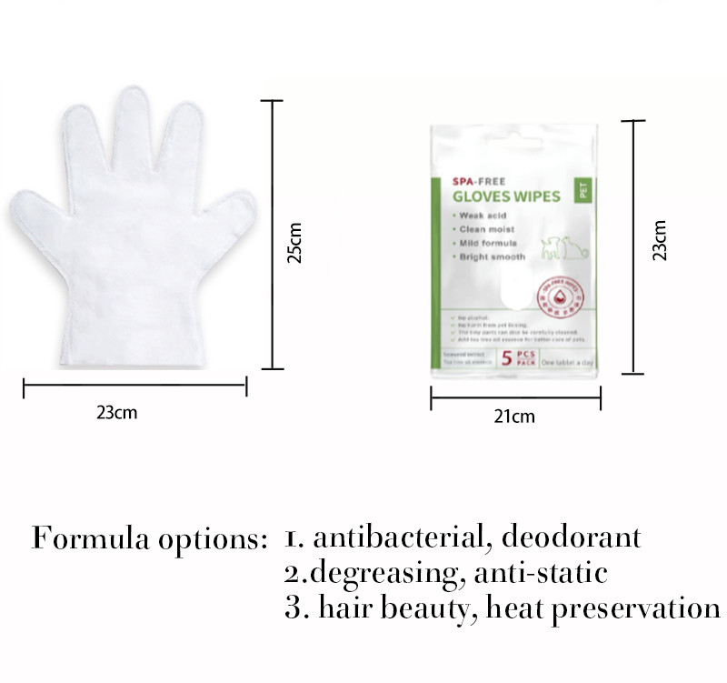 Limpezas limpas não tecidas que lavam a mensagem dos dedos de Cat Spa Free Herbal Glove cinco