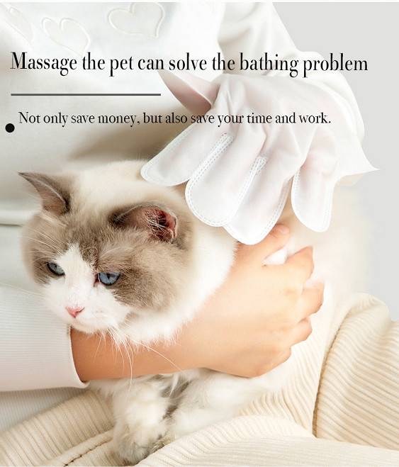 Massagem de limpeza descartável do animal de estimação seguro e durável nenhumas luvas de lavagem 5 PCS